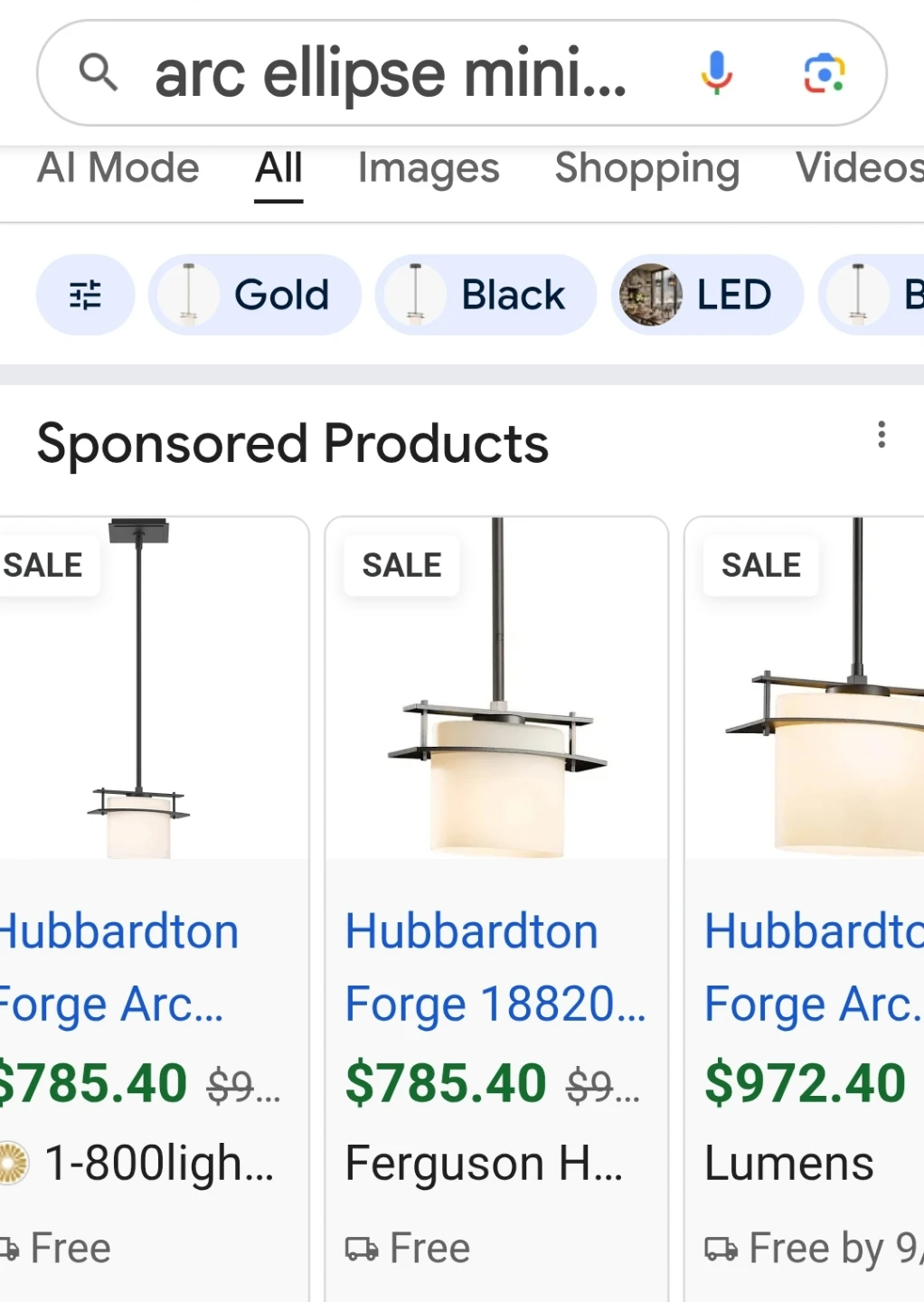 Hubbardton Forge Ellipse 9" Wide Mini Pendant - photo 3