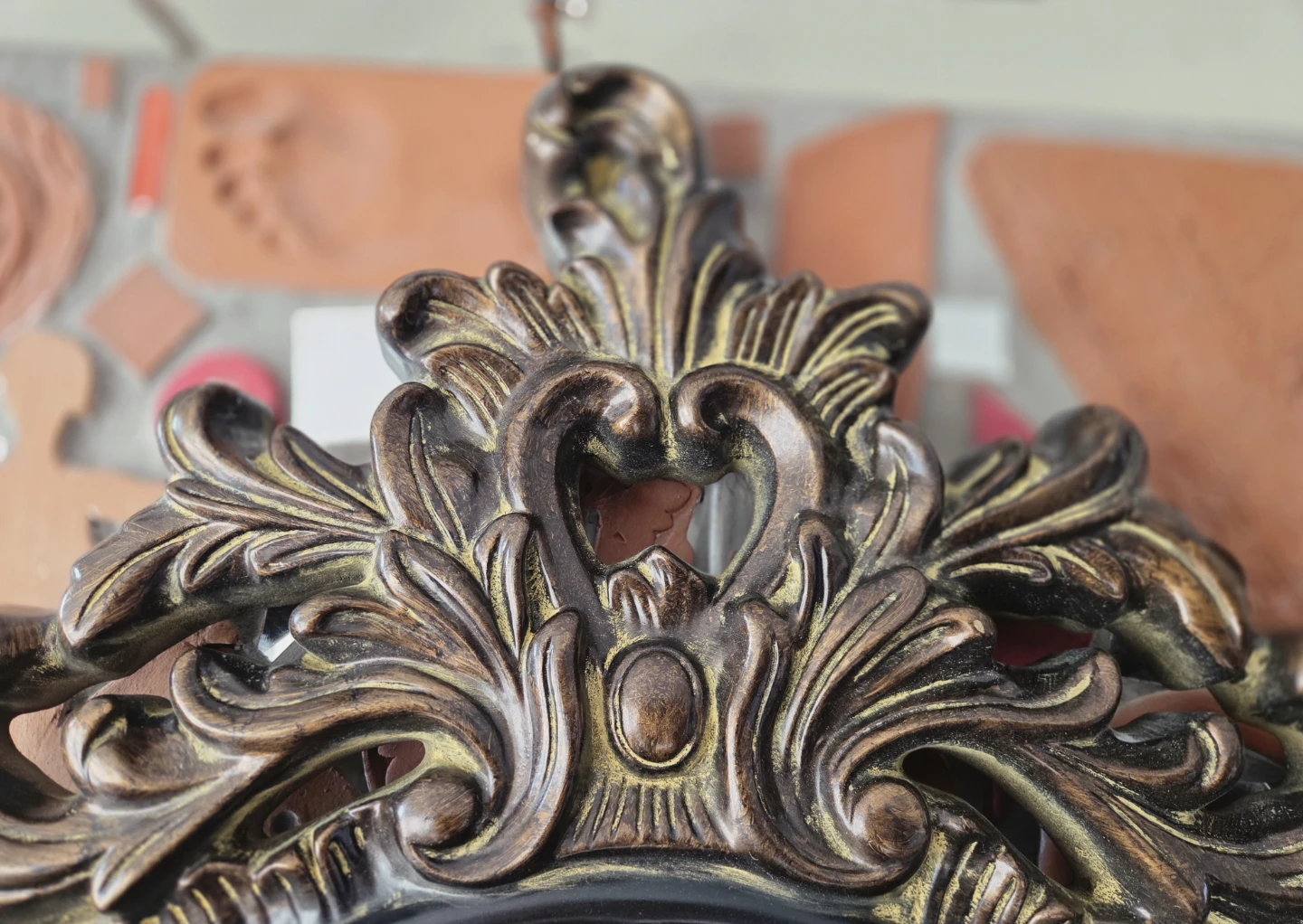 XL (66" × 42") Ornate Decorative Oval Wall Mirror - photo 4