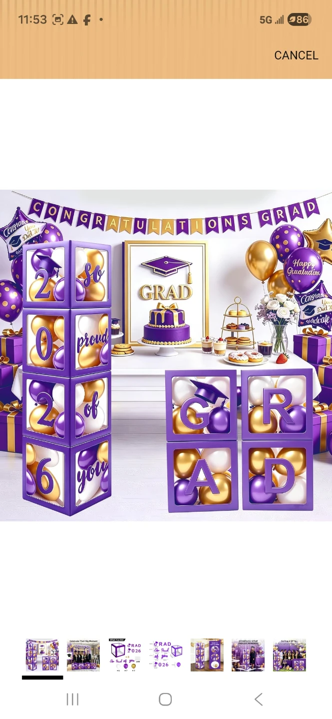 2026 Graduation Balloon Box Decoration Set