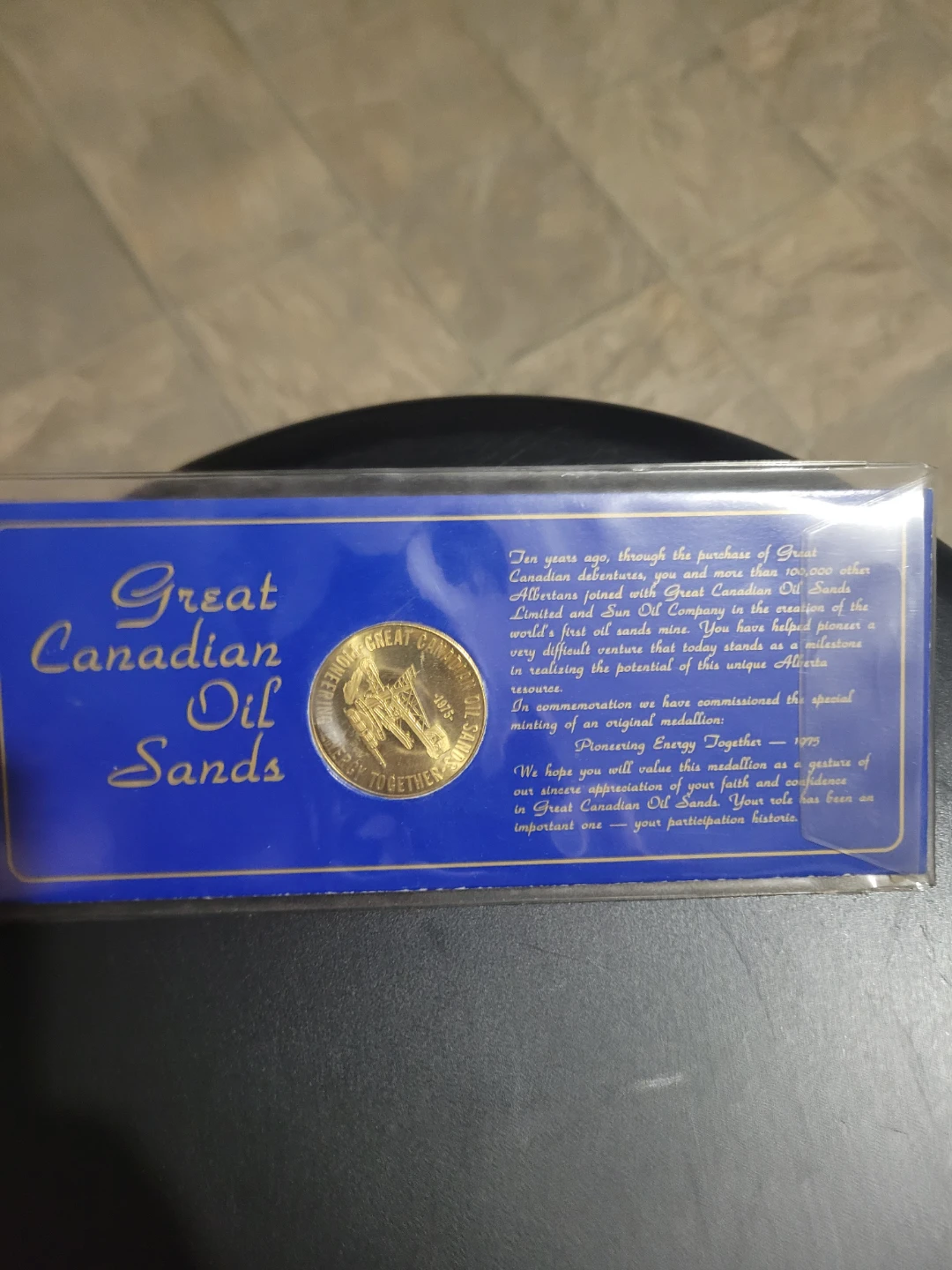 1975 Great Canadian Oil Sands Commemorative Medallion