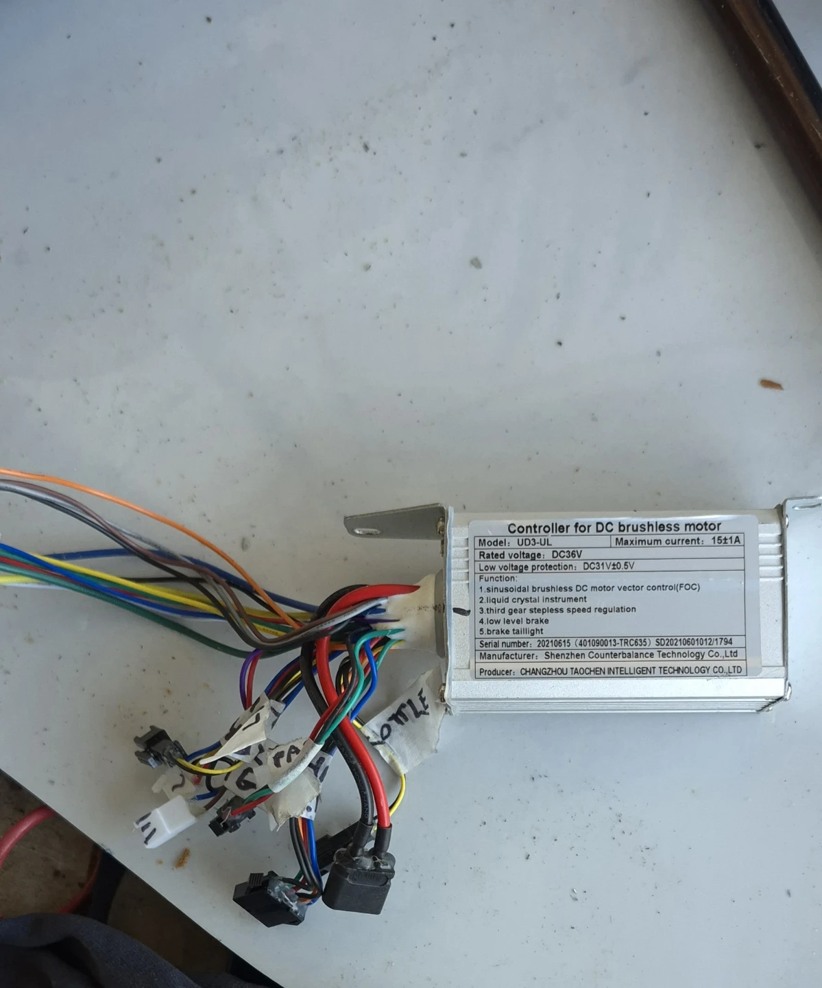 DC Brushless Motor Controller UD3-UL 36V
