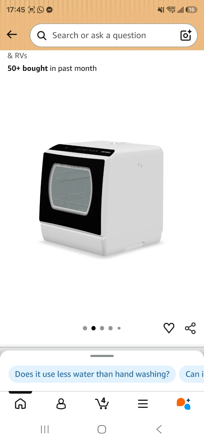 AIRMSEN Portable Countertop Dishwasher, No Hookup Needed - photo 2