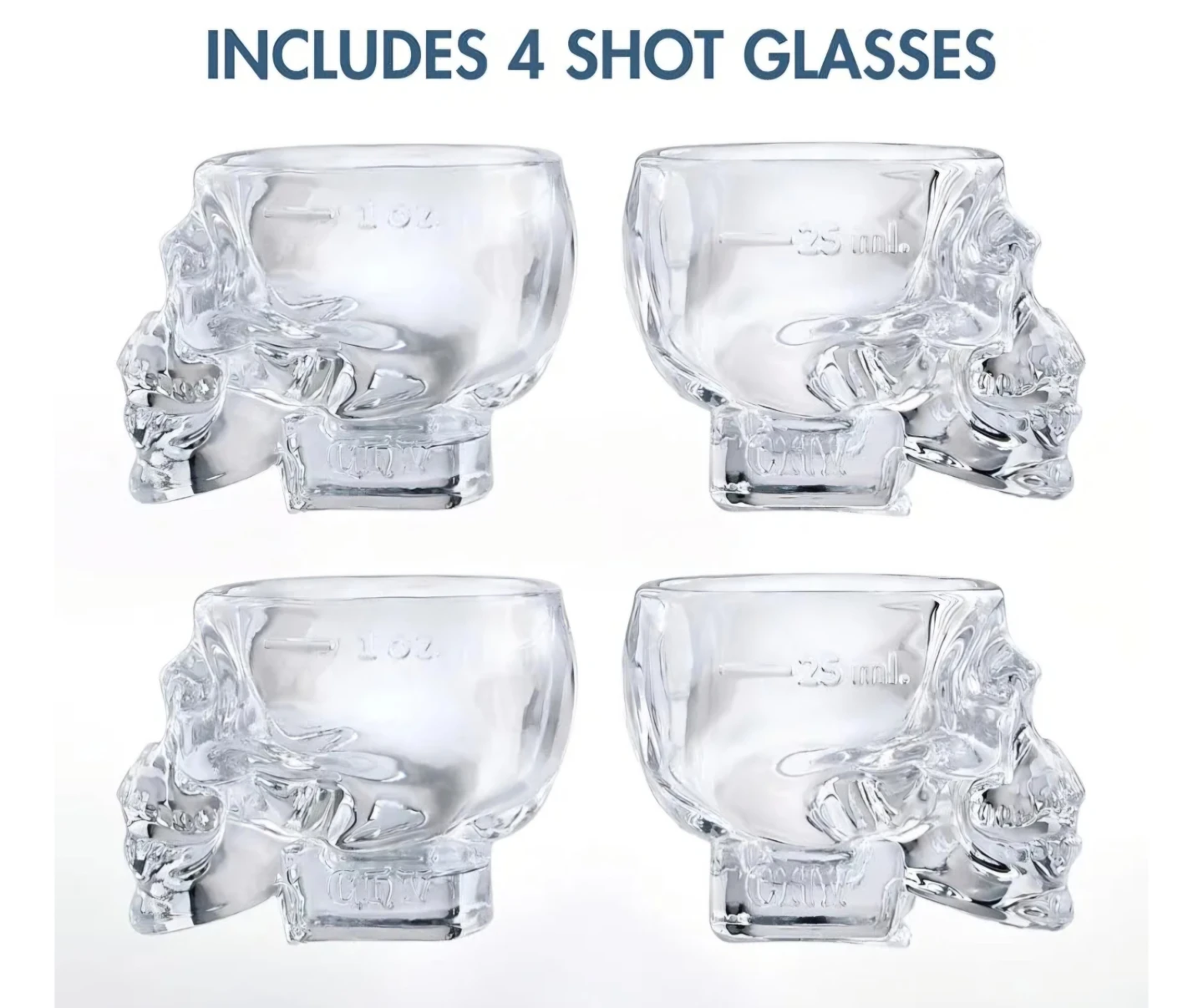 Crystal Head Vodka Set with 4 Skull Shot Glasses - photo 5