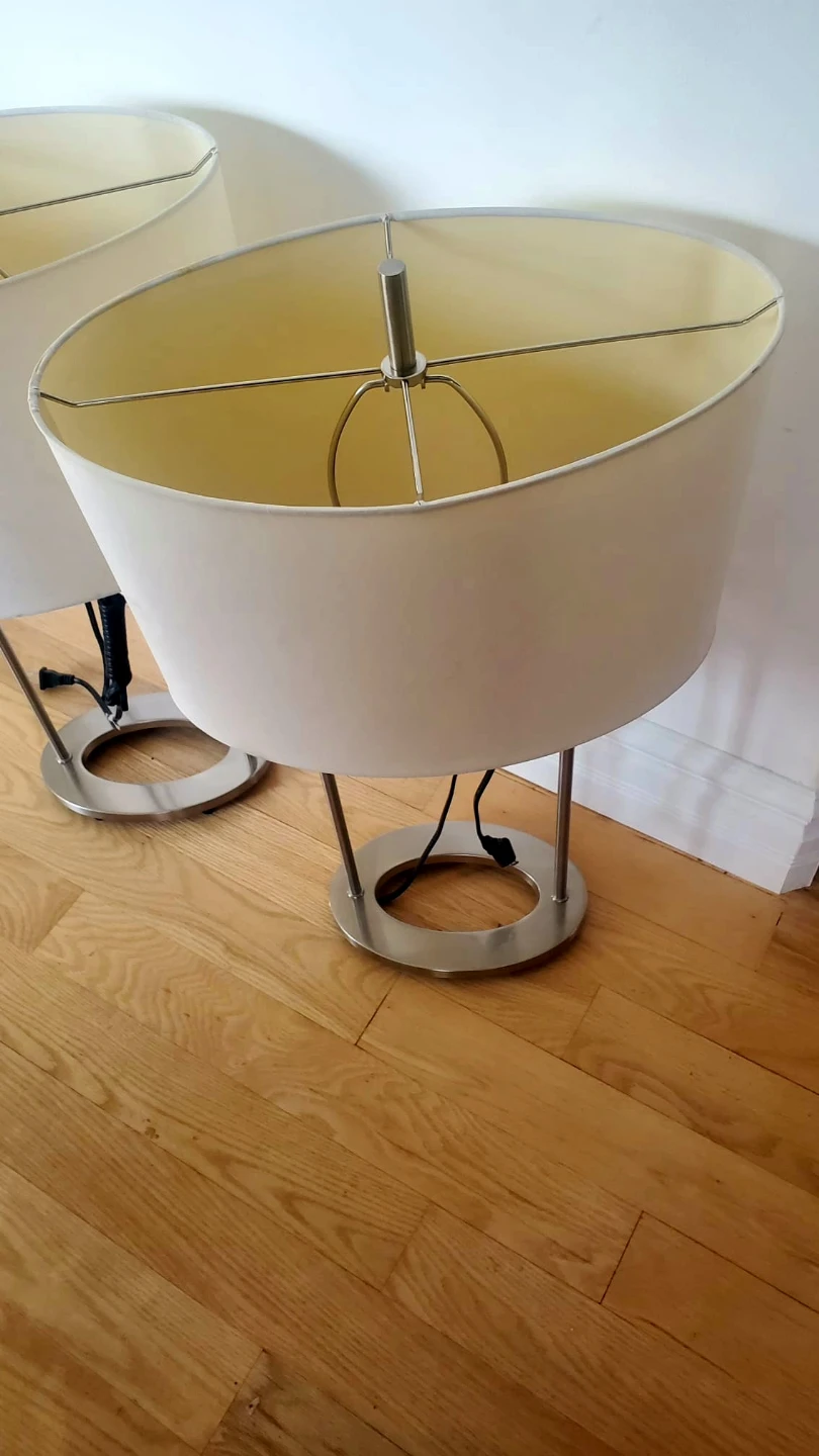 Modern Brushed Metal Table Lamps (2 Available) - photo 2