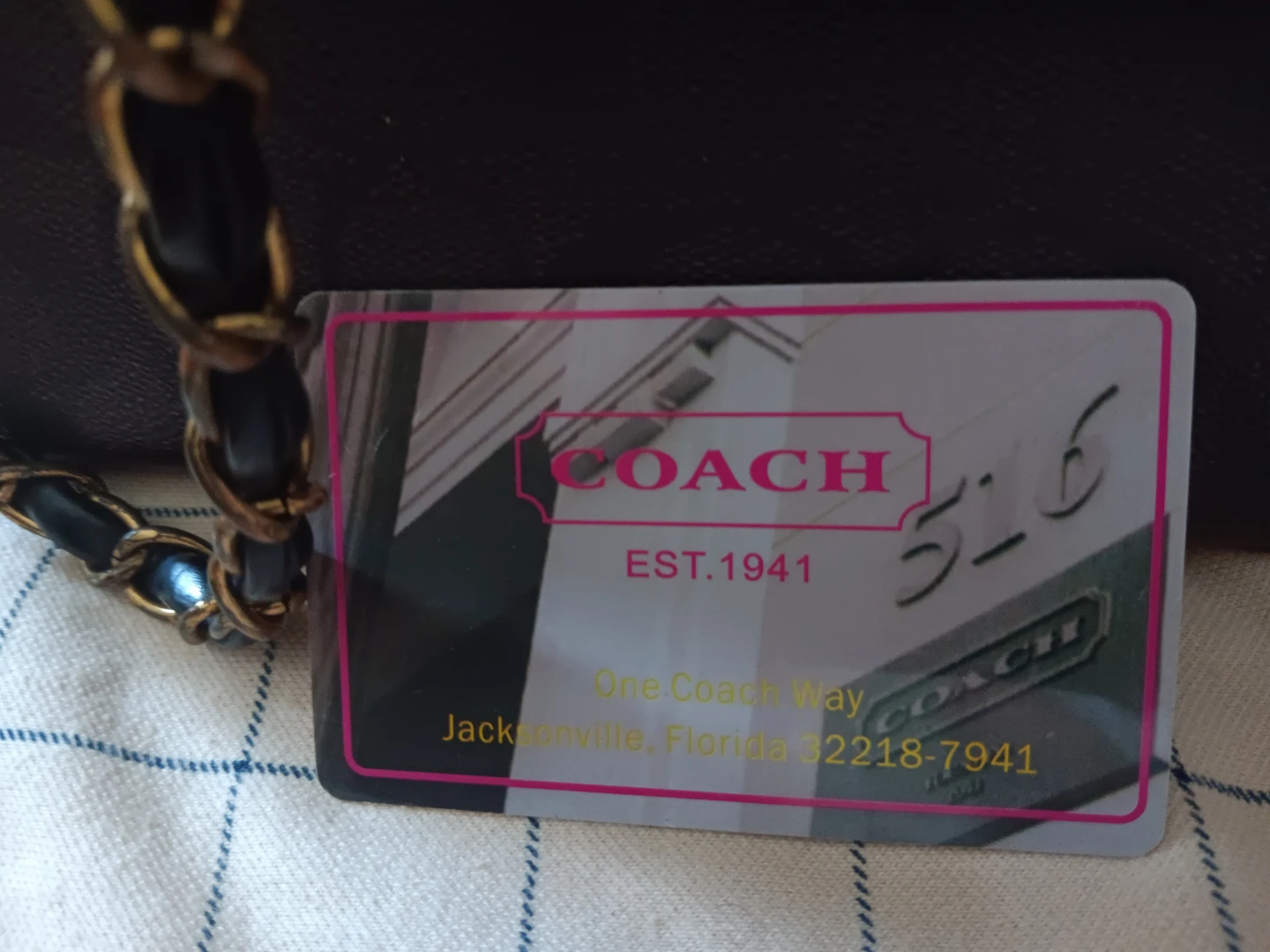 Coach Handbag with Chain Strap - photo 2