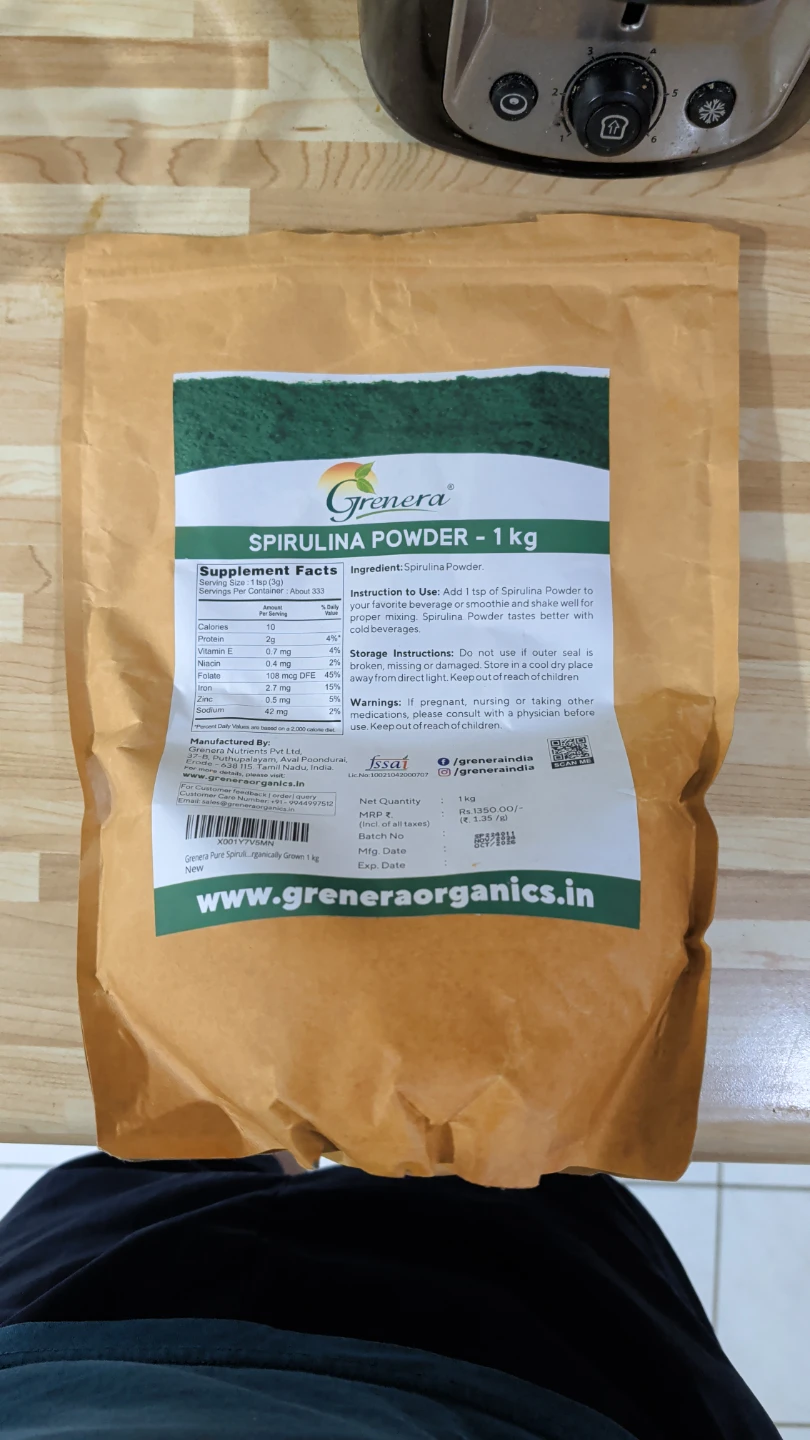 Grenera Spirulina Powder - 1 kg