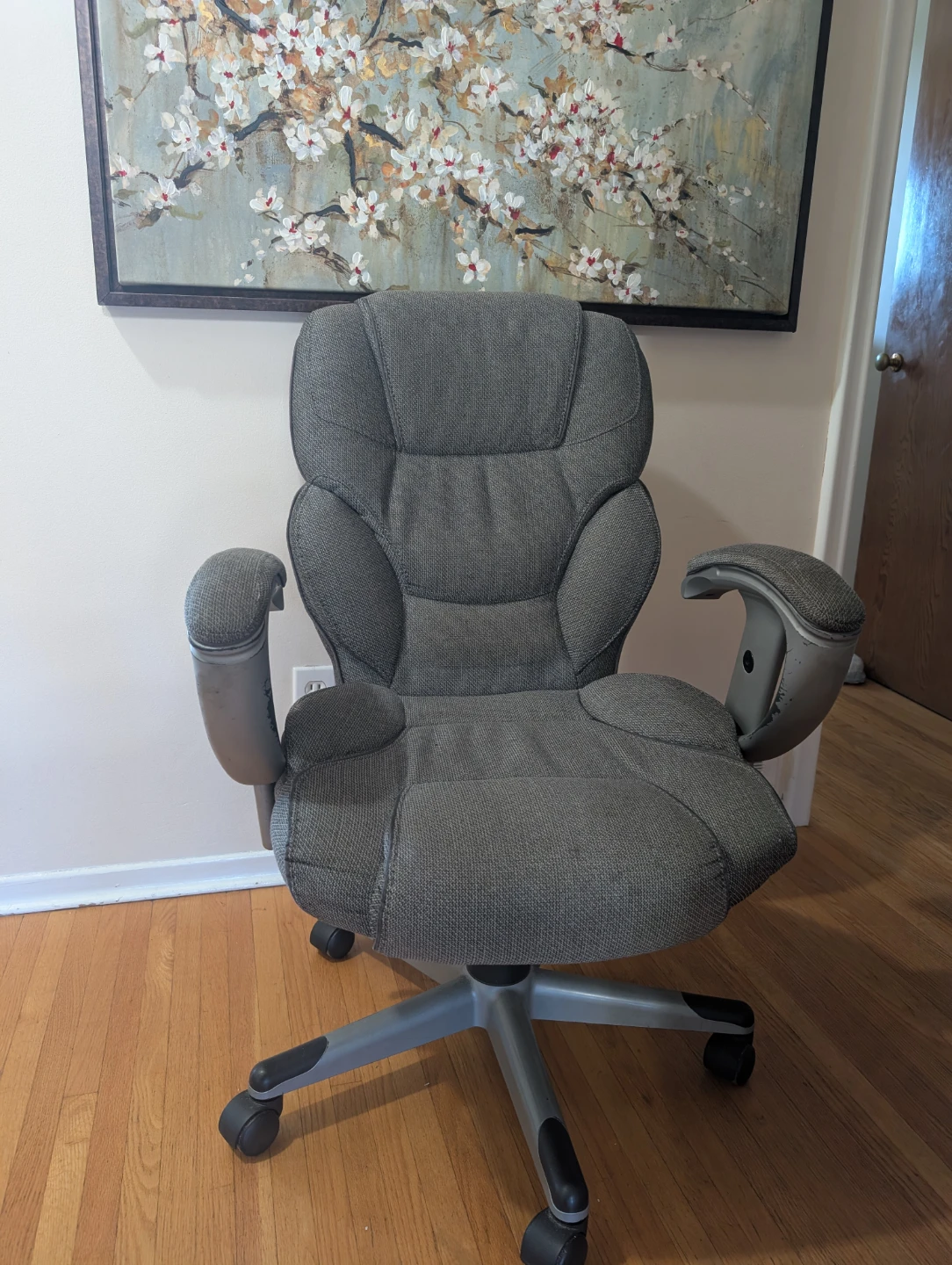 Grey Fabric Office Desk Chair