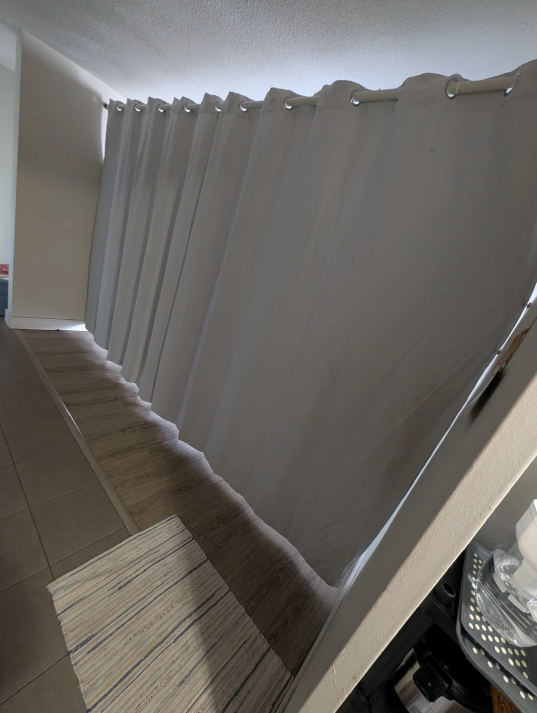 Room divider - 142"0 - 160.0" - No drill -  Curtain with Rod - photo 5