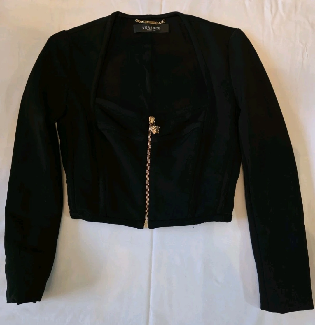 Authenic Versace Cropped Jacket Zip up (size 2 XS)