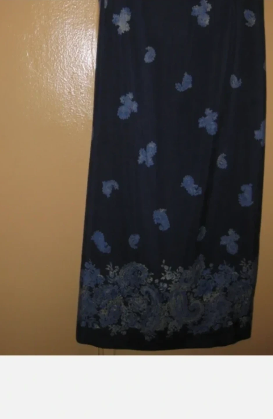 NEW $50 EXPRESS LONG WRAP SKIRT 4 6 8-10 Floral Blue Maxi, Firm - photo 3