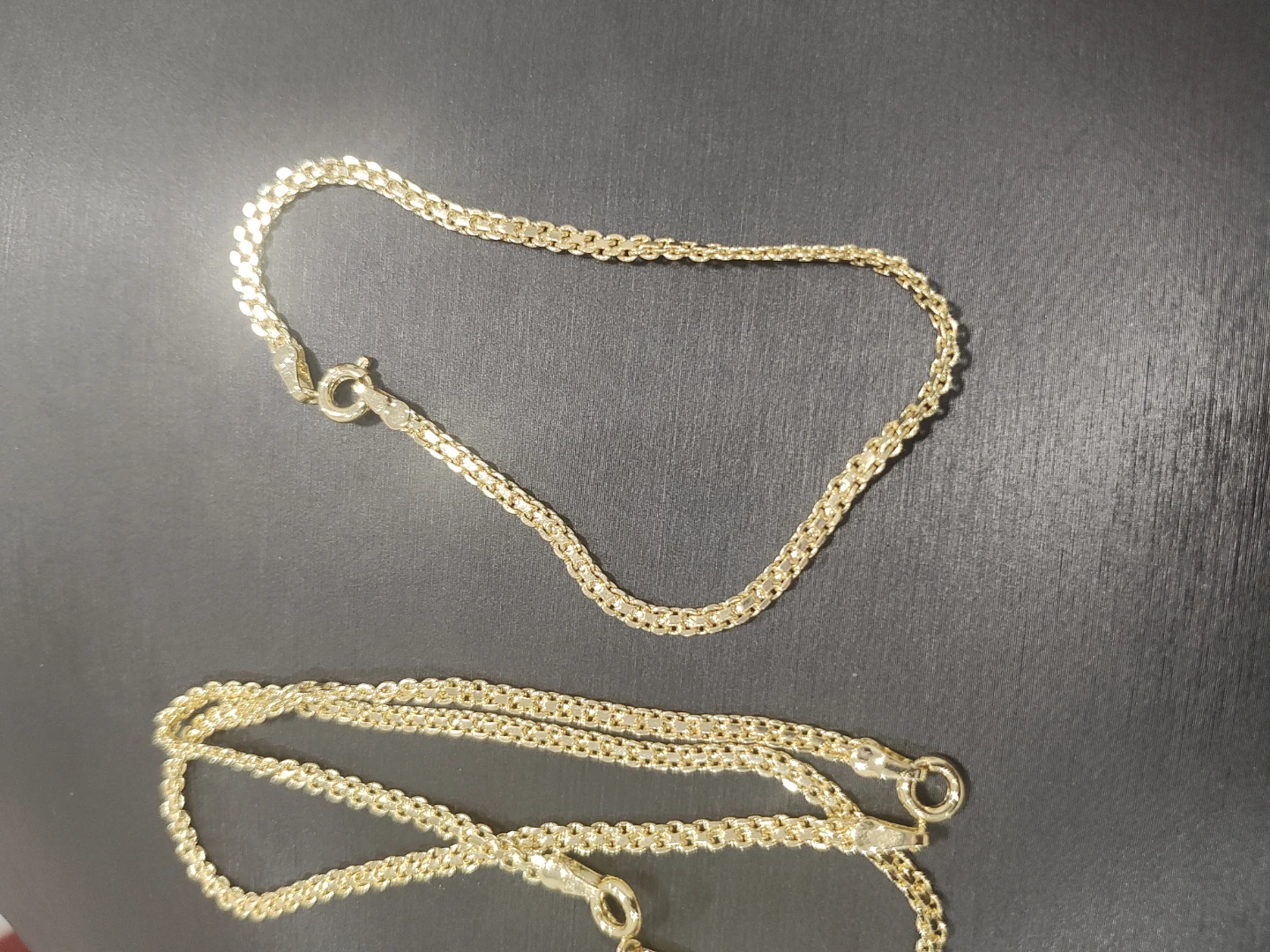 Gold tone chain necklace - photo 2