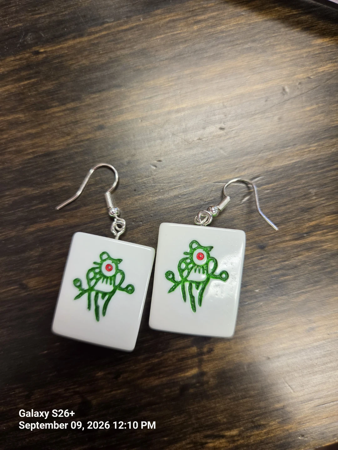 Mahjong Tile Earrings - photo 2