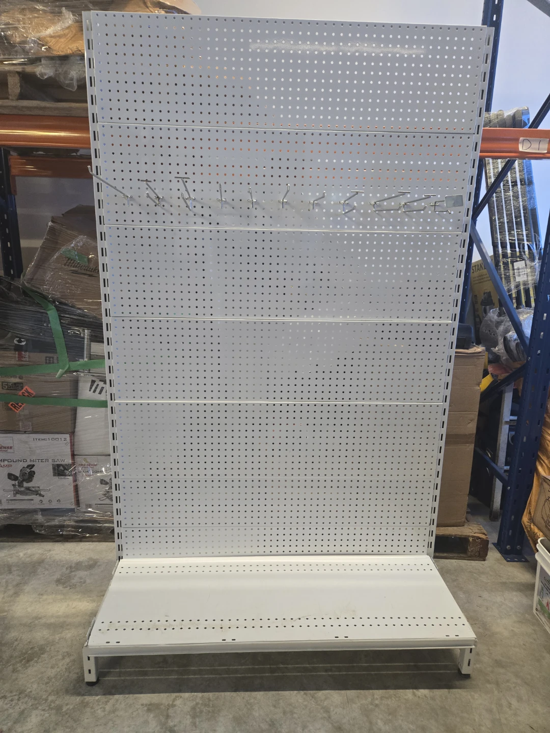 White Metal Retail Display Shelving Unit