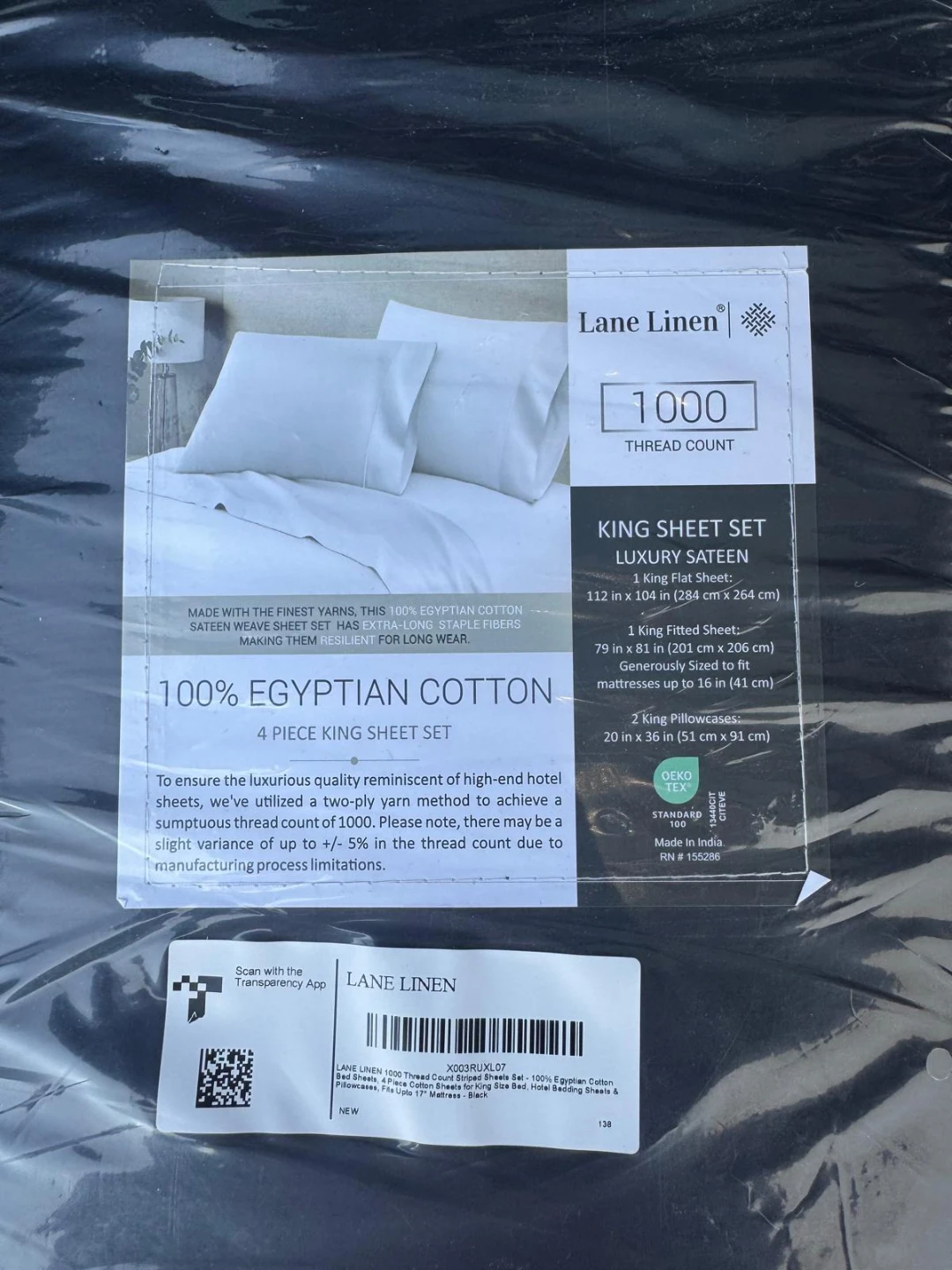 Lane Linen 1000 Thread Count Egyptian Cotton Sheet Set - photo 2
