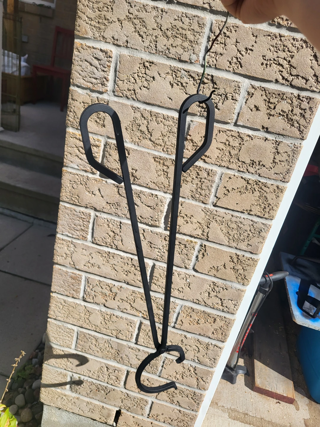 Black Vintage Metal Fireplace Tongs