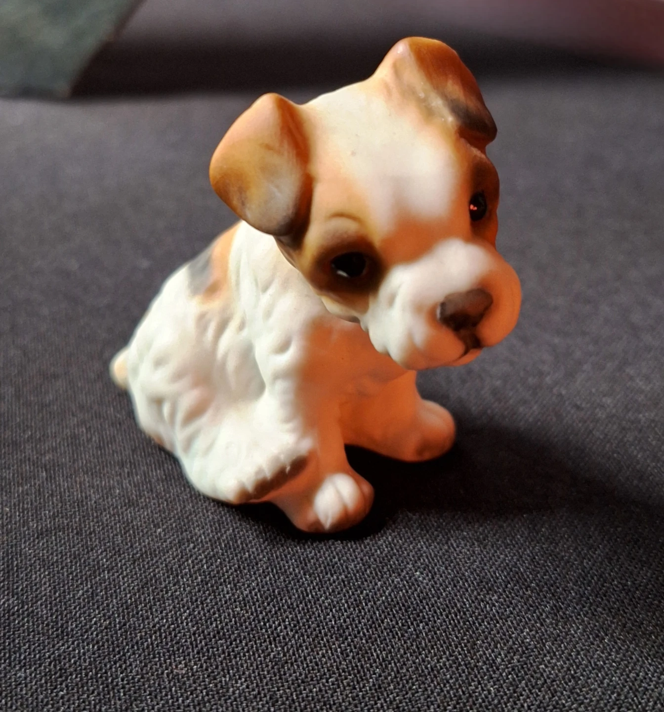 Vintage Porcelain Puppy Figurine 🏈 (Kit Cat Club rescue) - photo 3