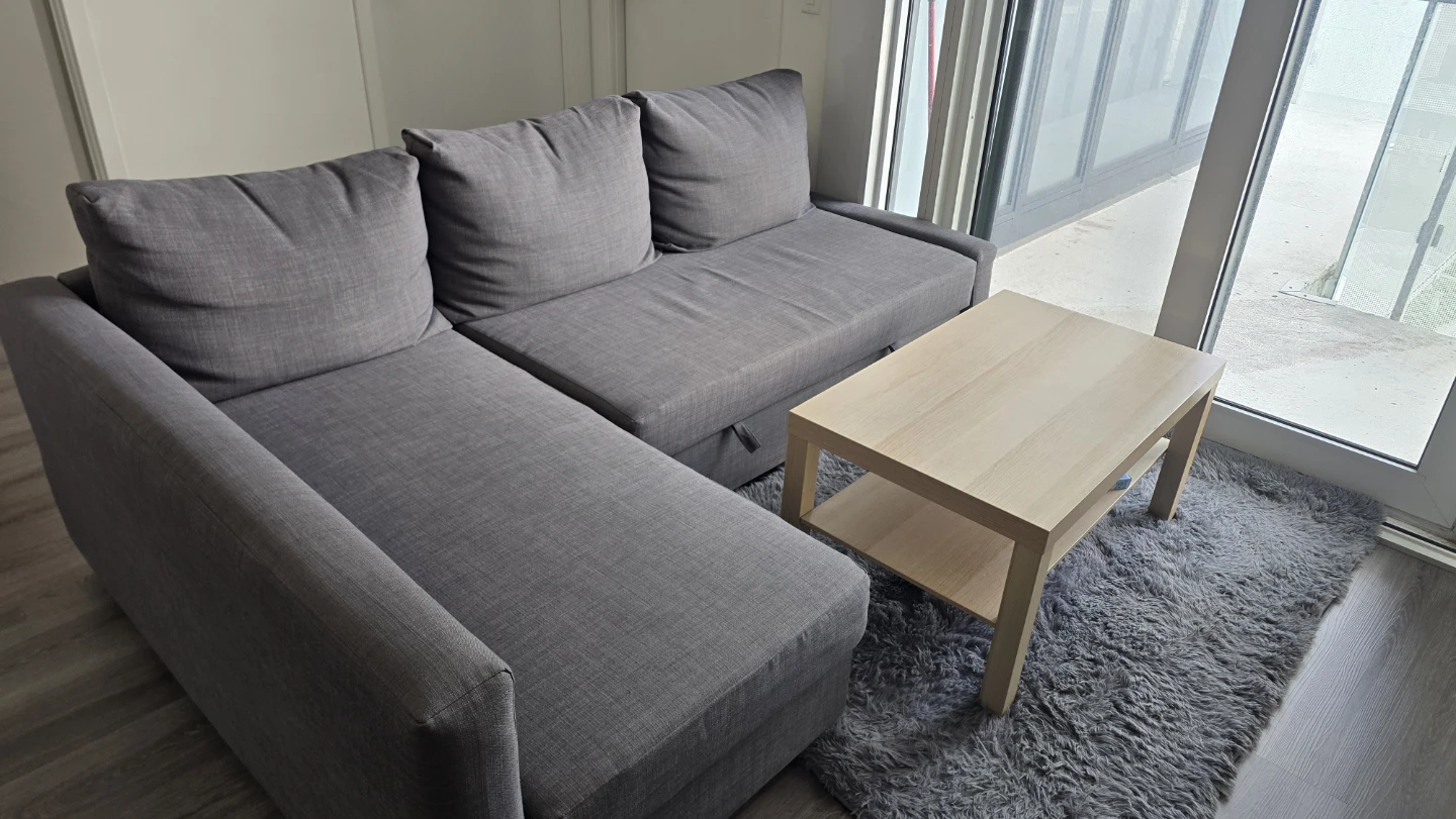 IKEA FRIHETEN Corner Sofa Bed with Storage – Dark Grey