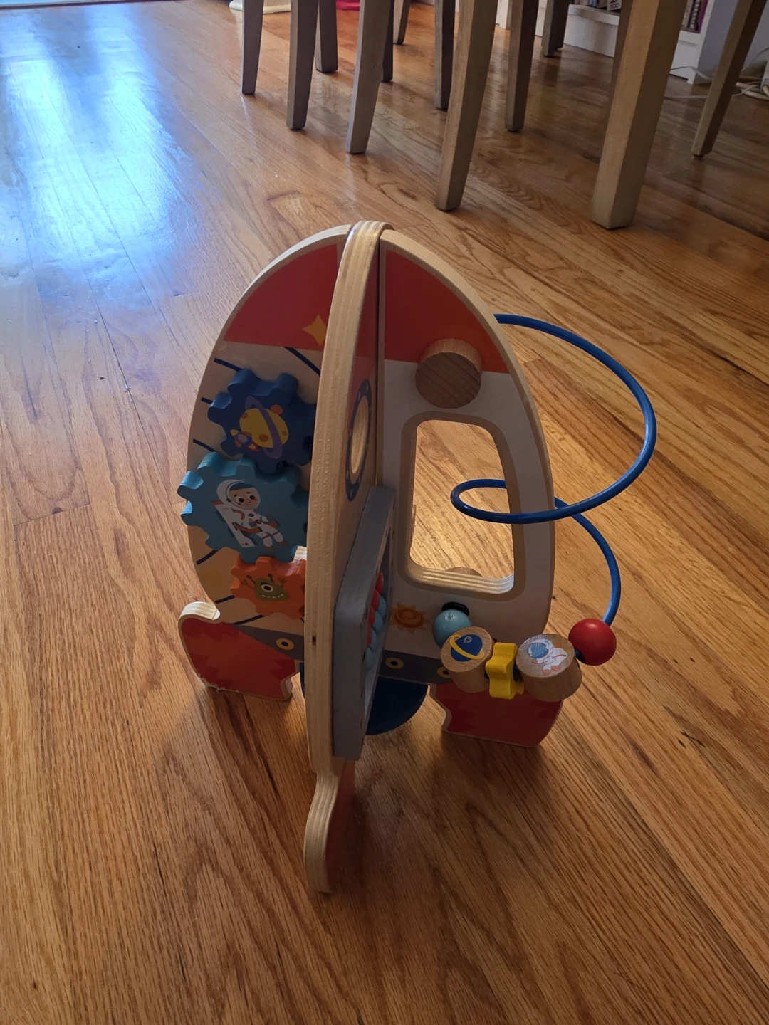 Wooden Rocket Bead Maze Toy