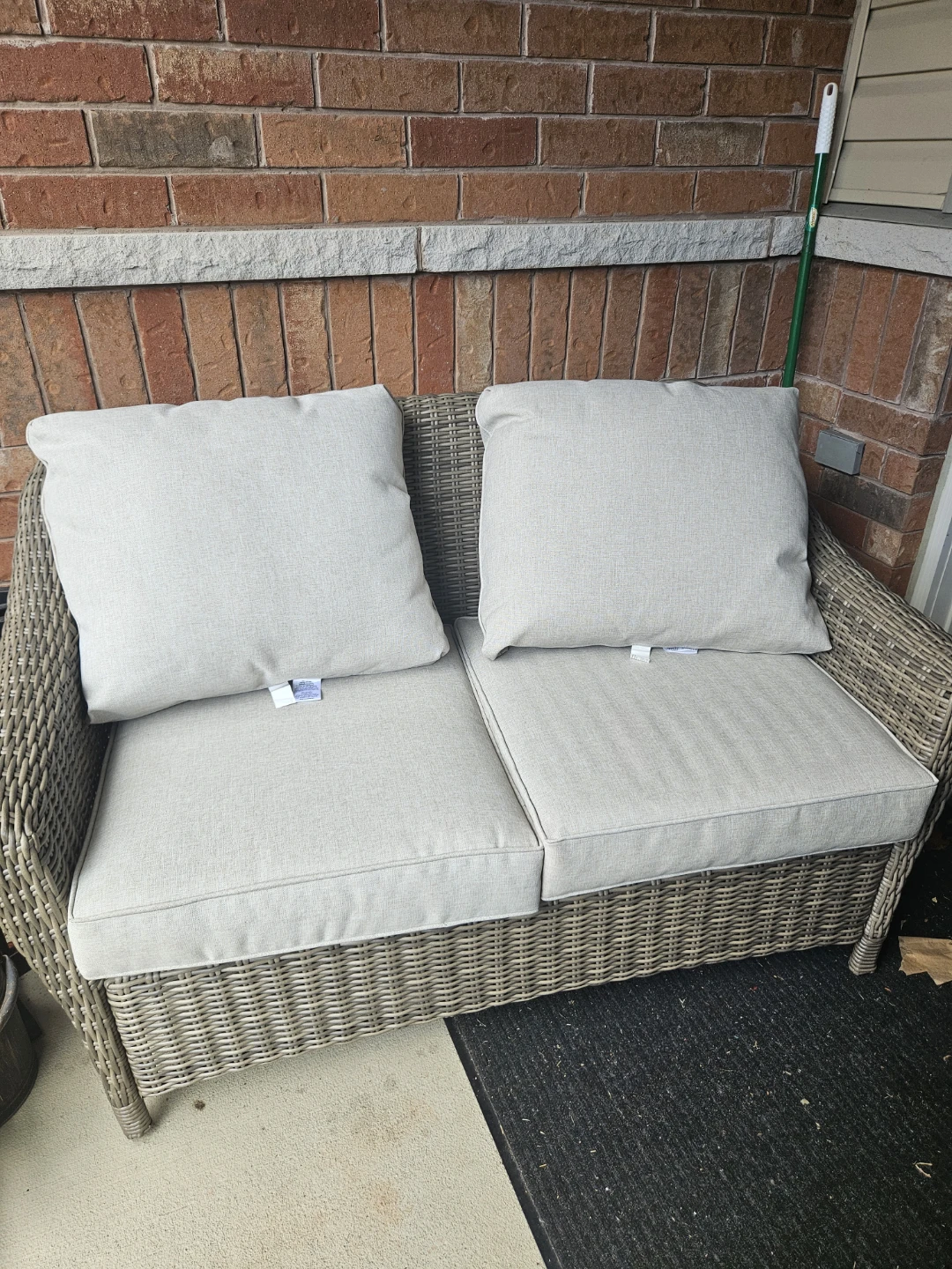 Hampton Bay loveseat outside furniture