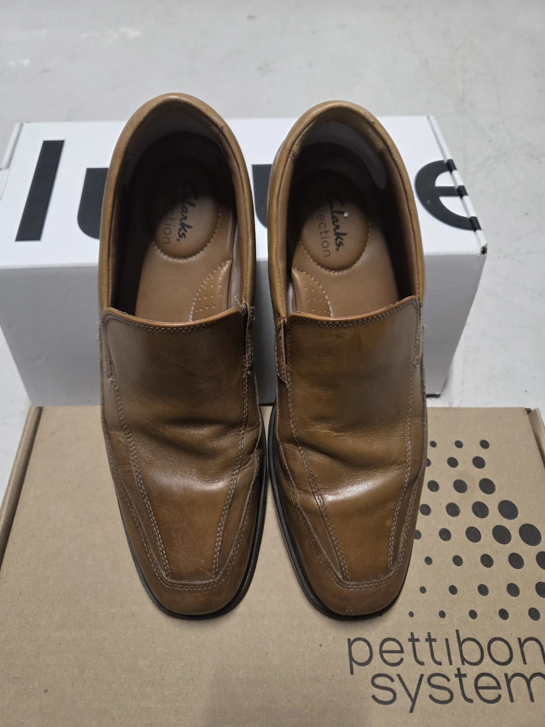 Clarks Collection Brown Leather Slip-On Loafers - photo 4