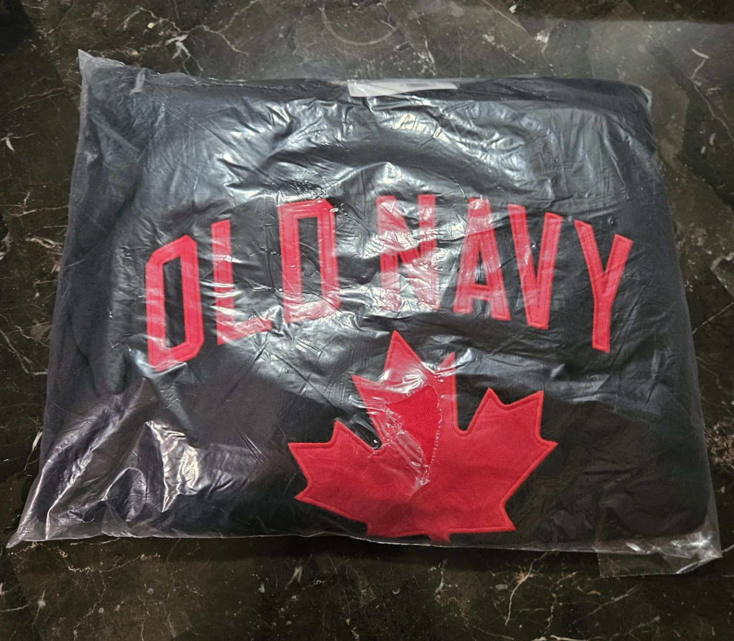 New Old Navy Black Maple Leaf Hoodie
