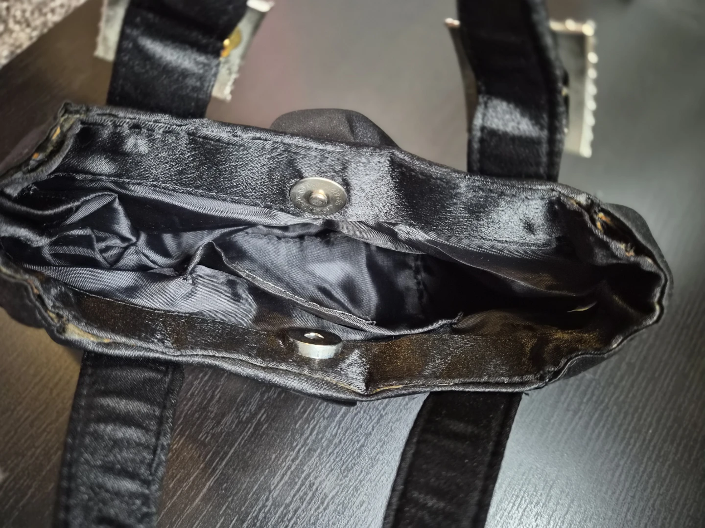Tiny Black Satin Evening Bag - photo 4