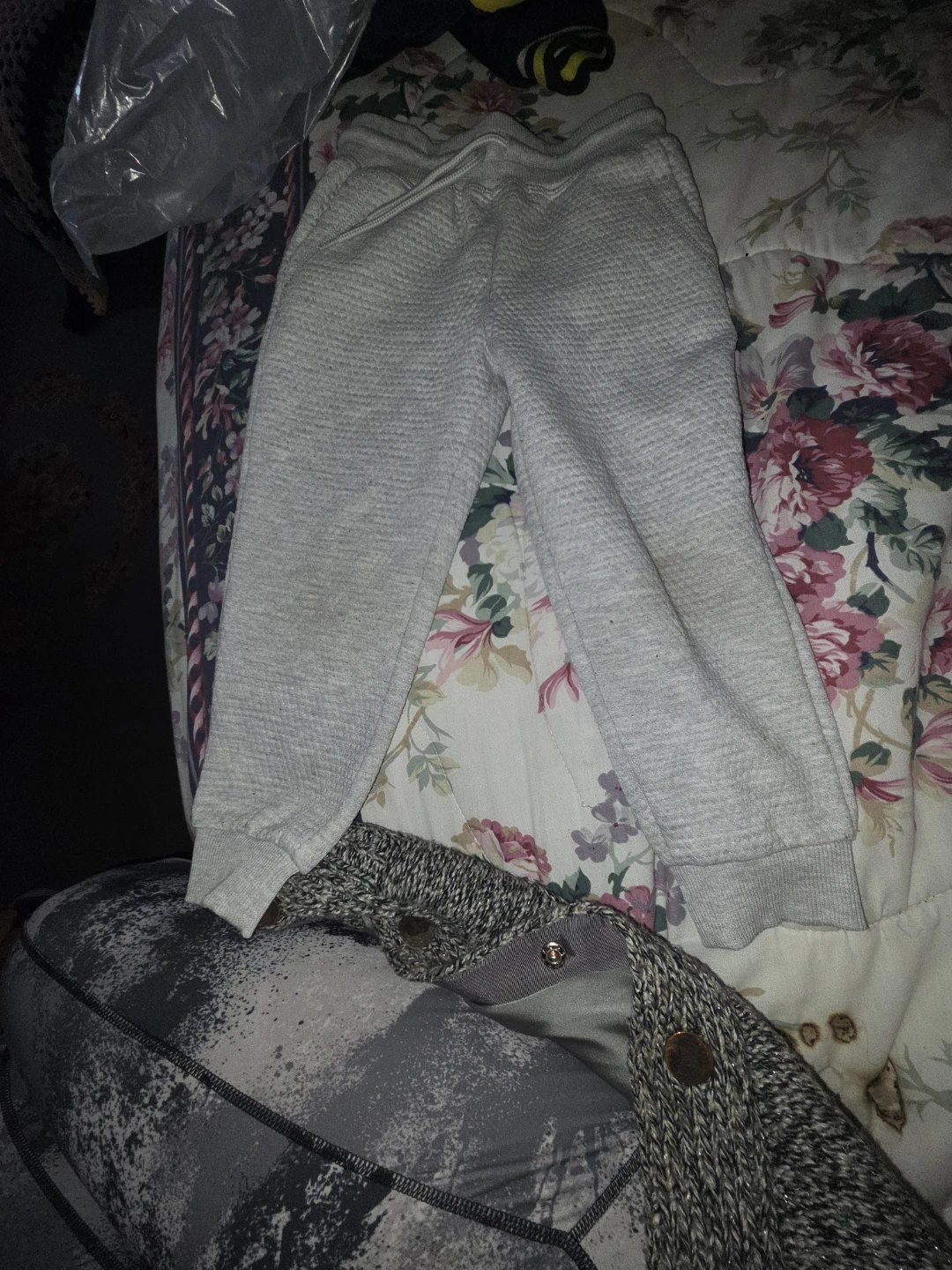 Grey Textured Joggers
