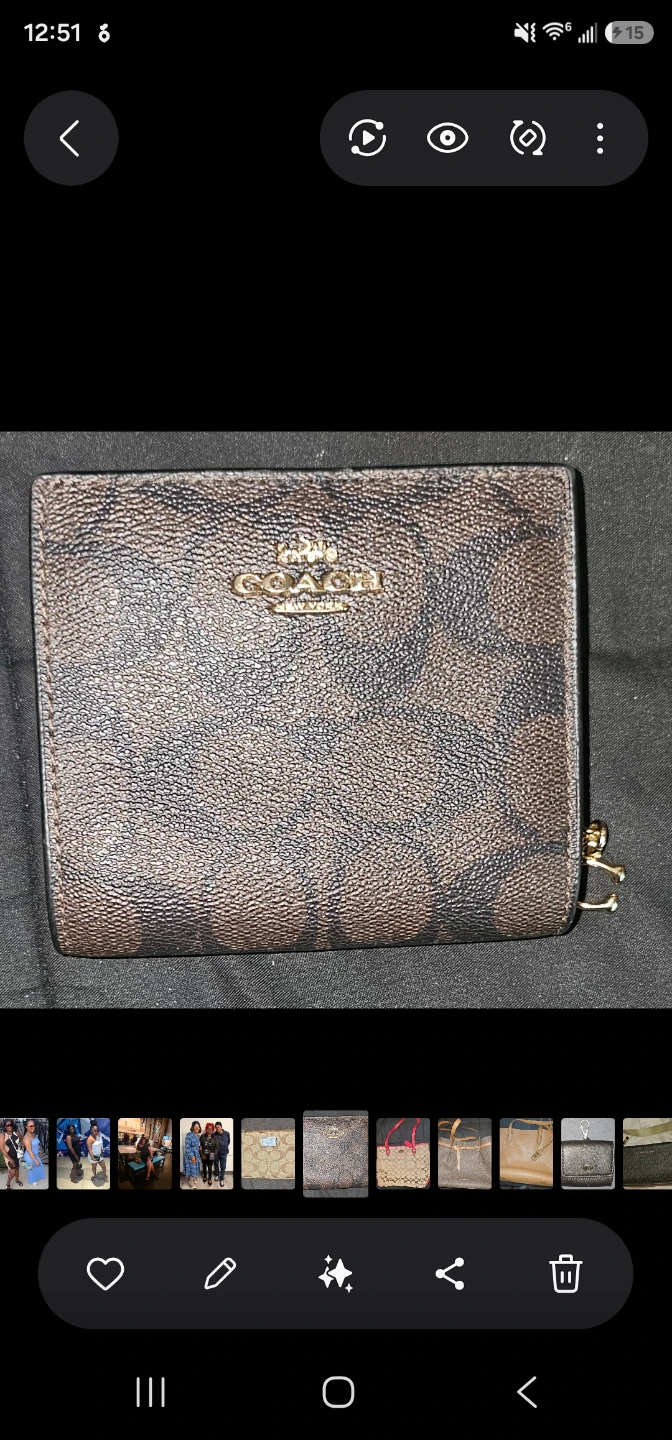 Coach Signature Snap Wallet