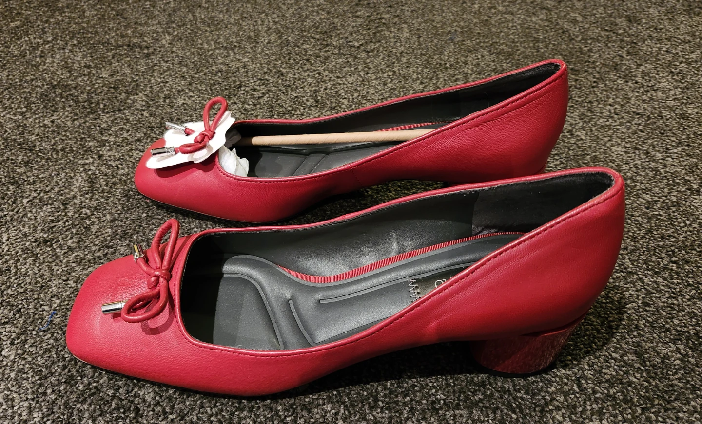 Franco Sarto Red Low Heel Pumps 🏈 - photo 3