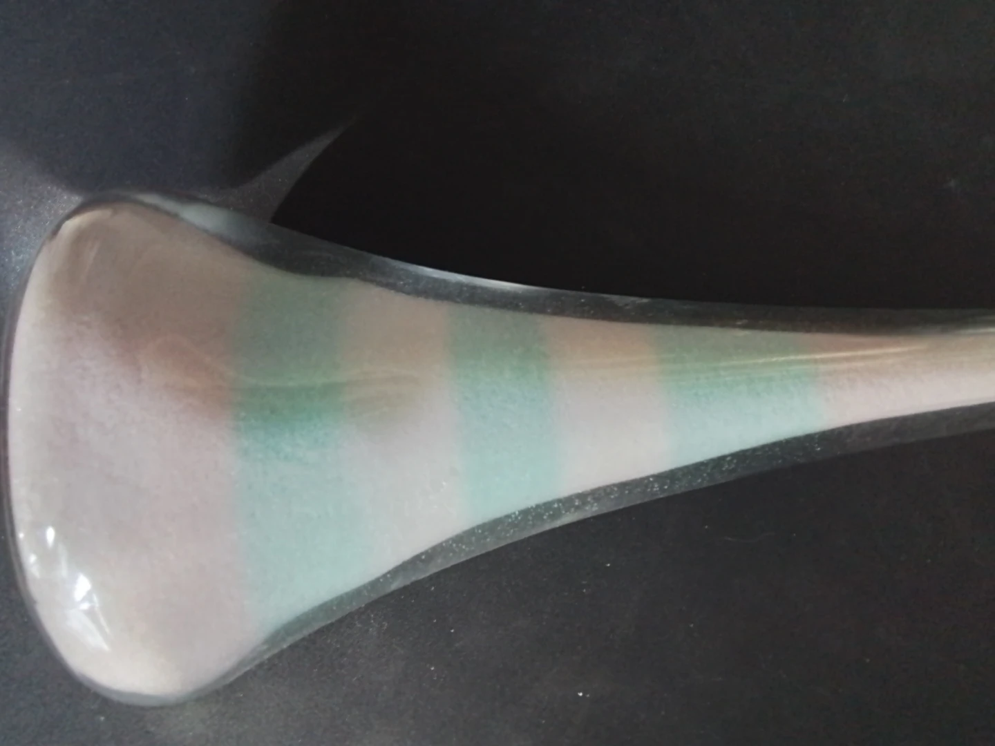 Retro 80s Decorative Glass "Genie" Bottle with Layered Bubble - photo 3