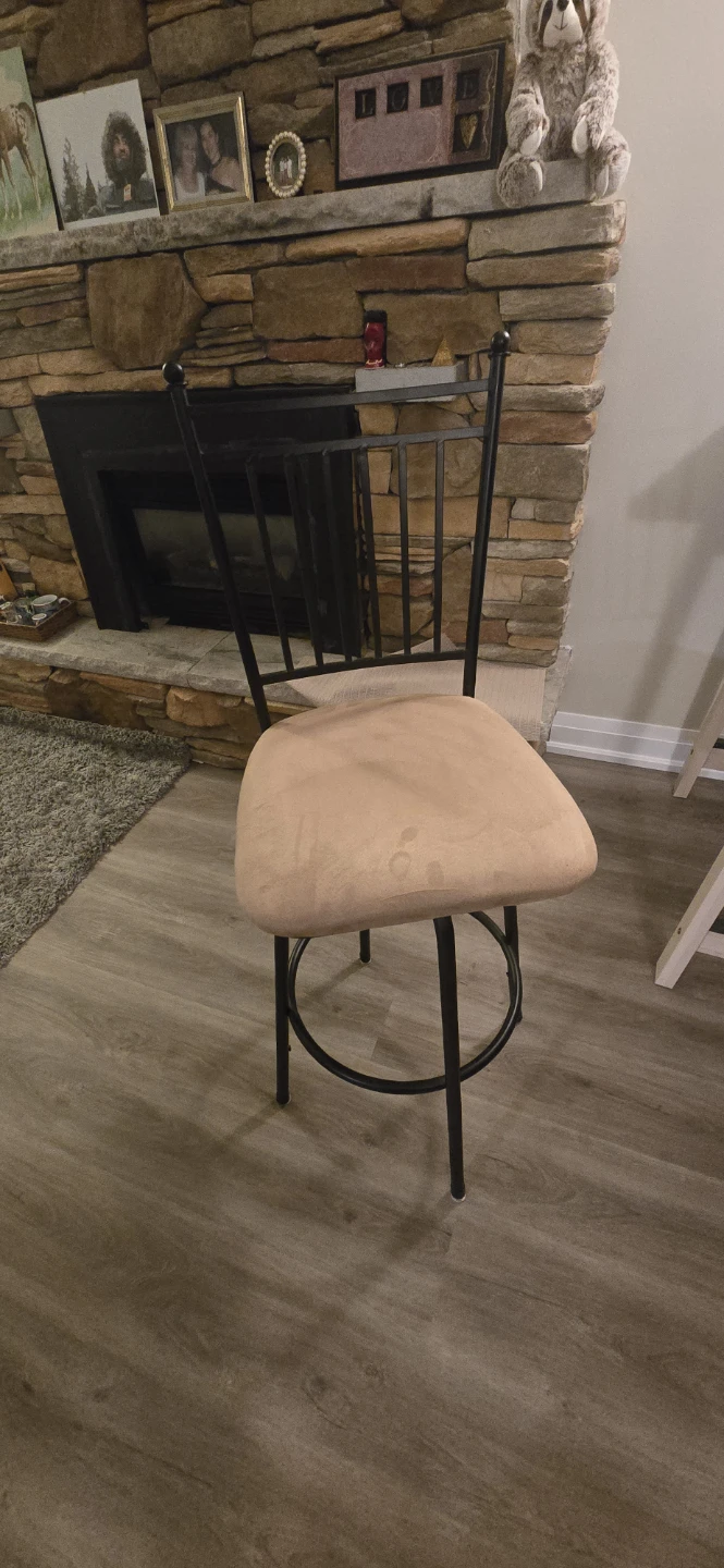 Table with 2 Bar Stools   with Padded Seats - photo 3