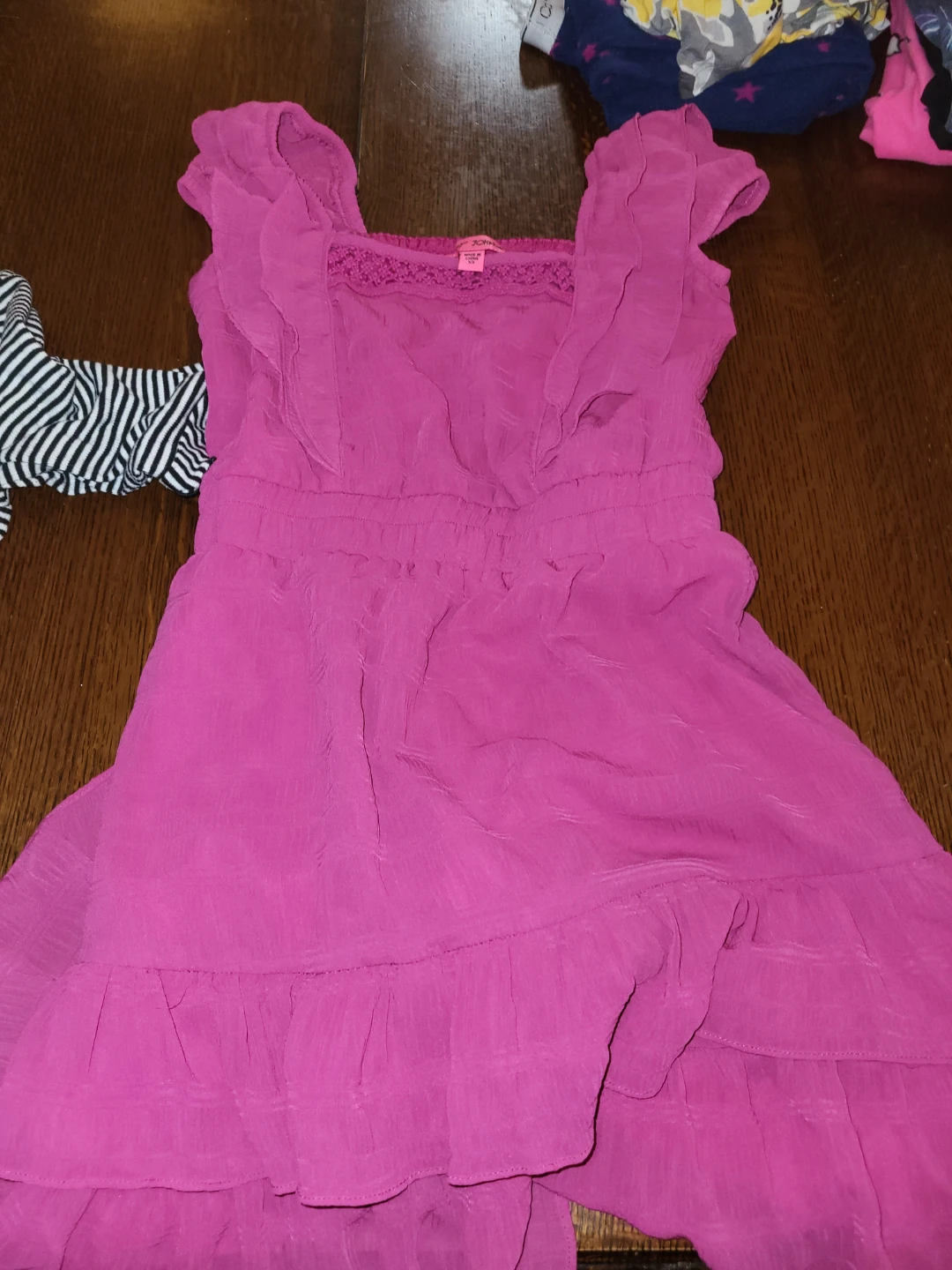 Betsey Johnson Pink Ruffle shirt