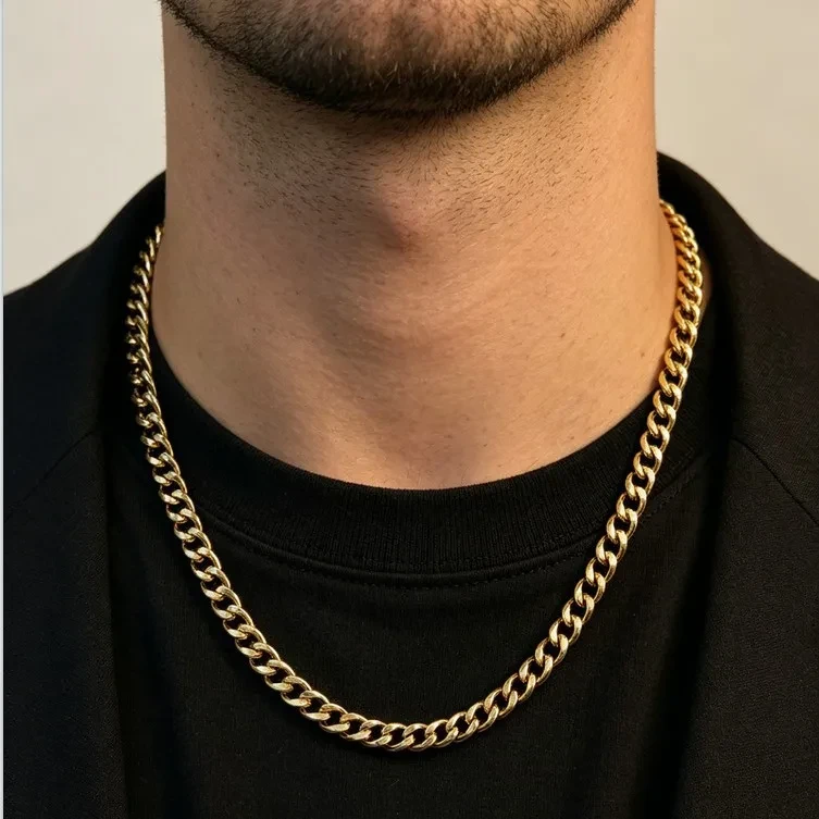 Gold Tone Chain Stainless Steel Necklace - photo 3