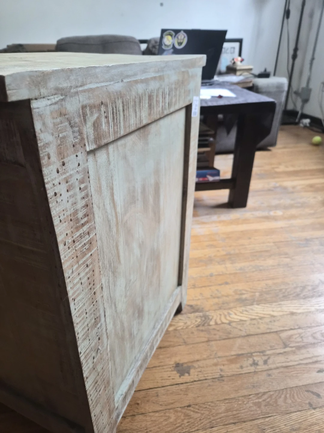 Rustic Solid Wood Accent Storage Cabinet - photo 4