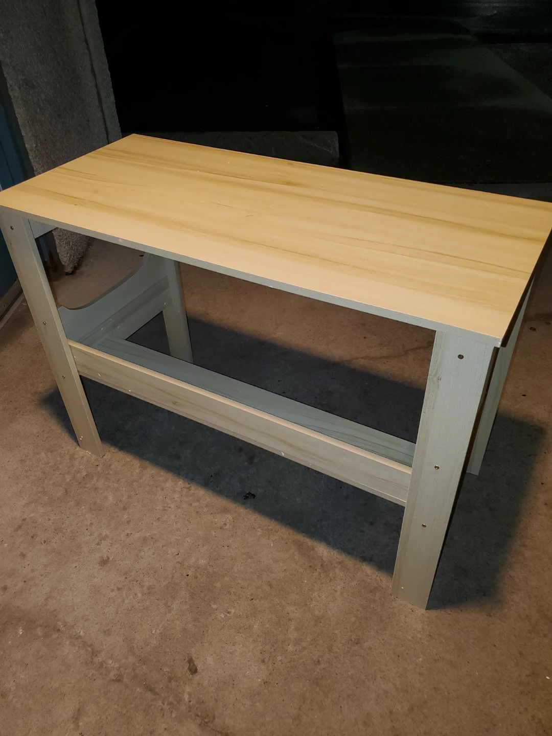 Light Wood Desk with Lower Shelf - photo 3