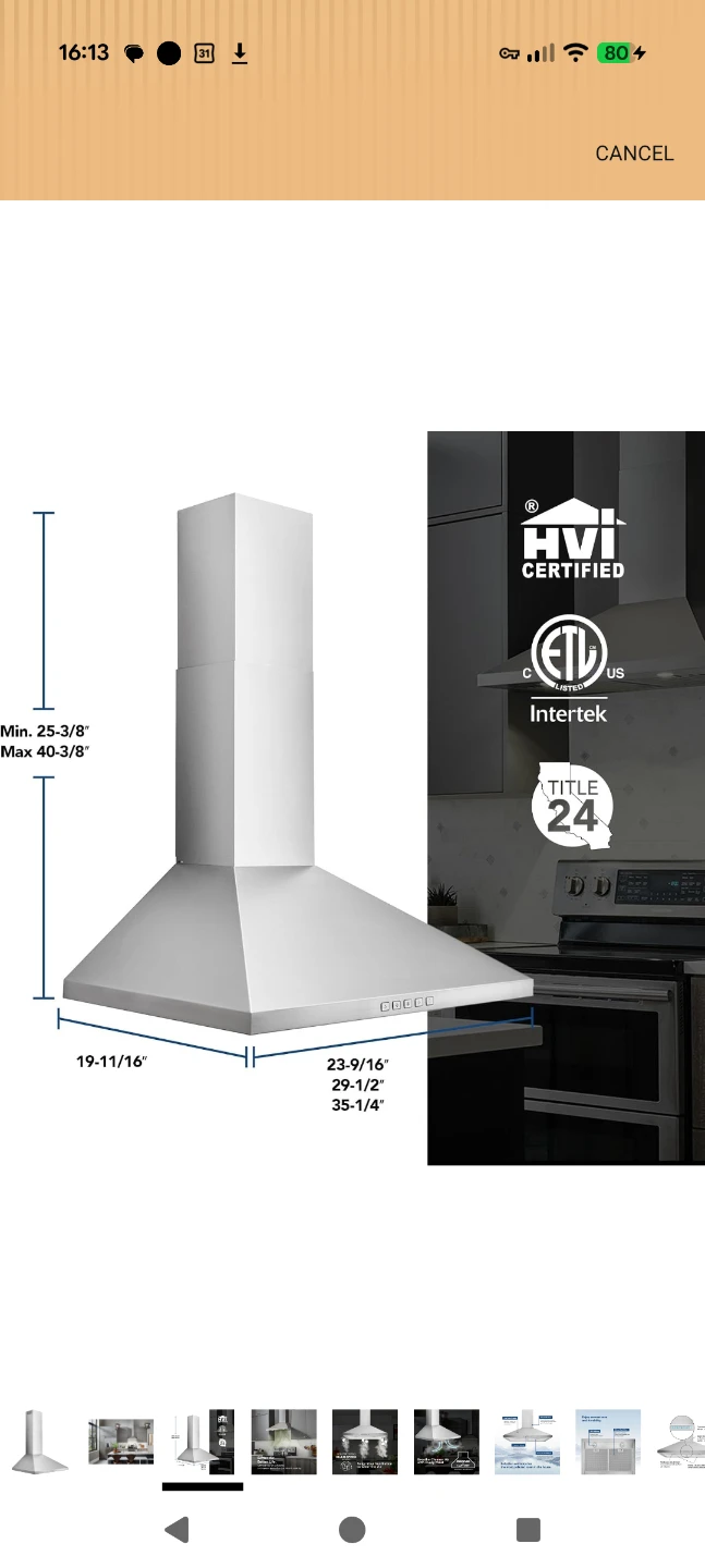 Broan-NuTone BWP1304SS 30" Range Hood - photo 5