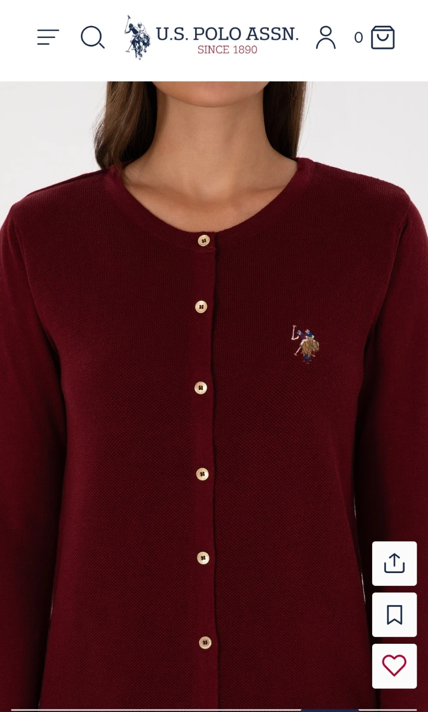U.S. Polo Assn. Burgundy Cardigan size S - photo 2