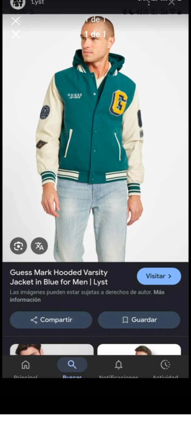 Guess Mark Hooded Varsity Jacket