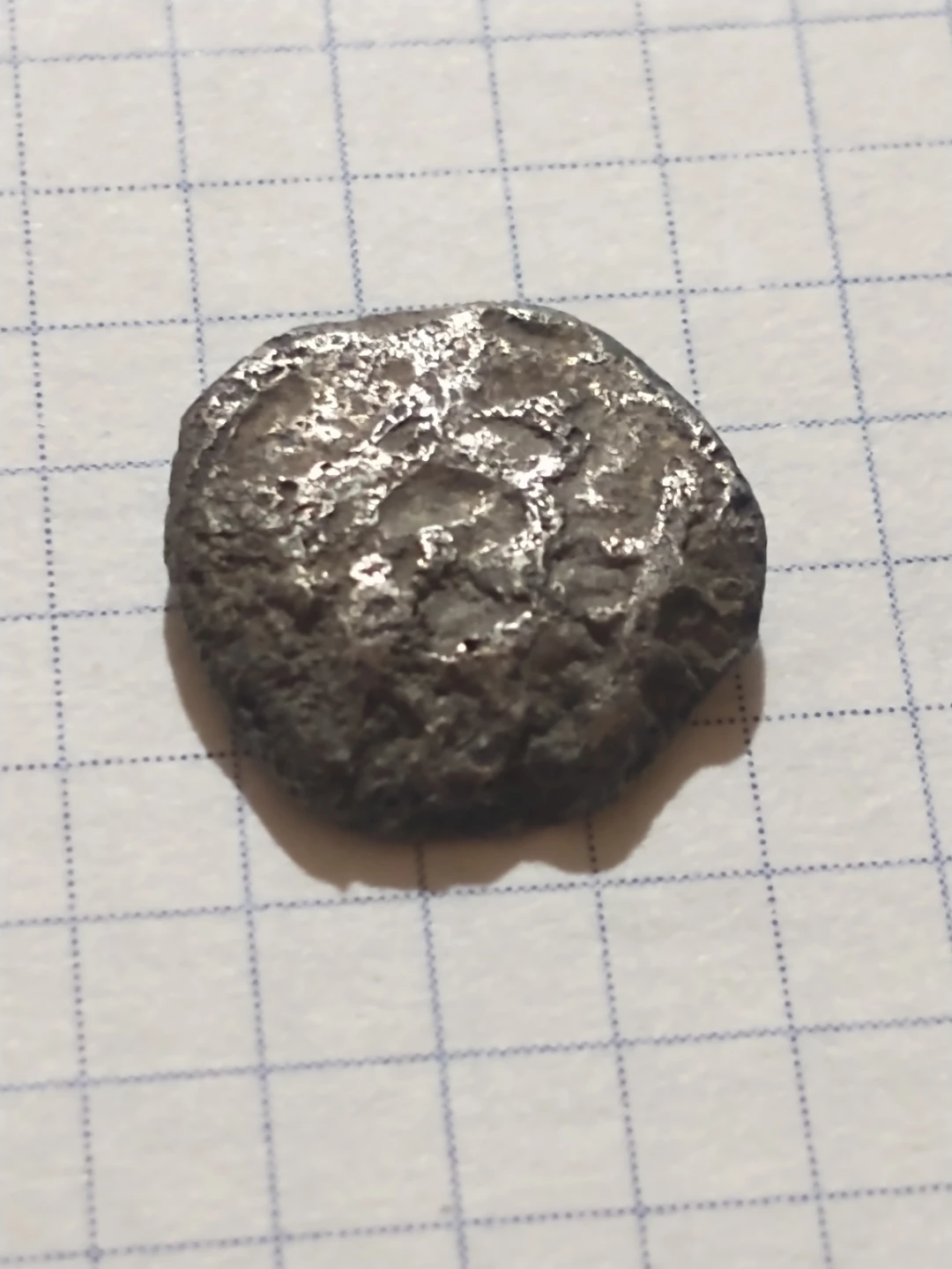 Unattributed ancient silver BC Greek coin w/dolphin and eagle - photo 2