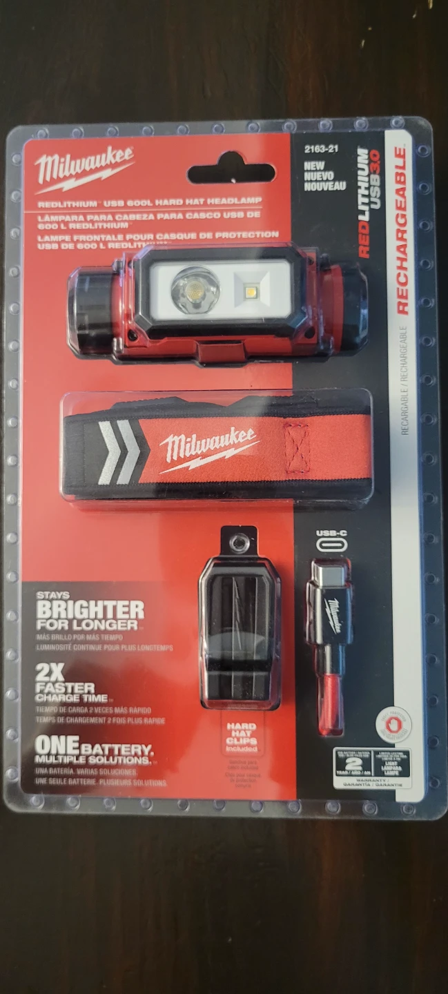 Milwaukee REDLITHIUM USB 600L Hard Hat Headlamp 2163-21