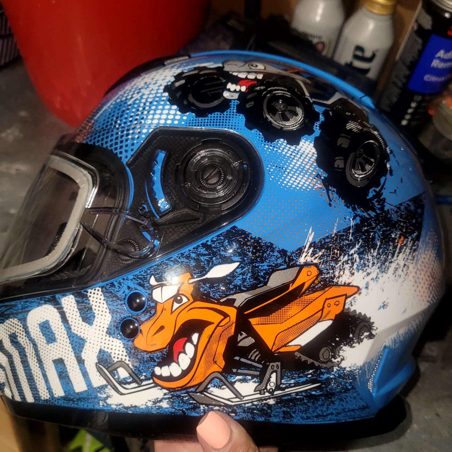 GMAX Blue Motorcycle Helmet