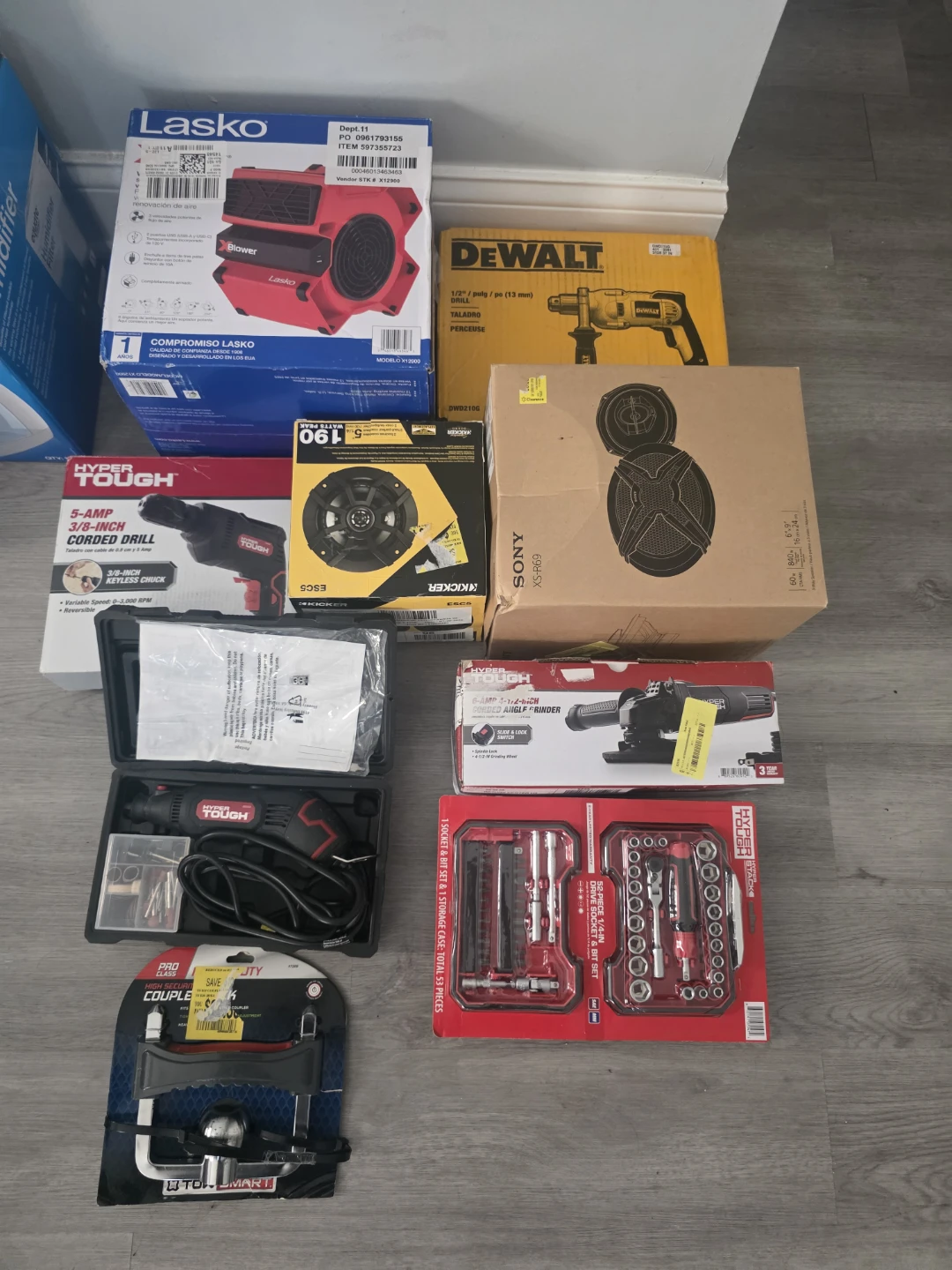Assorted Power Tools and Automotive Hardware Lot