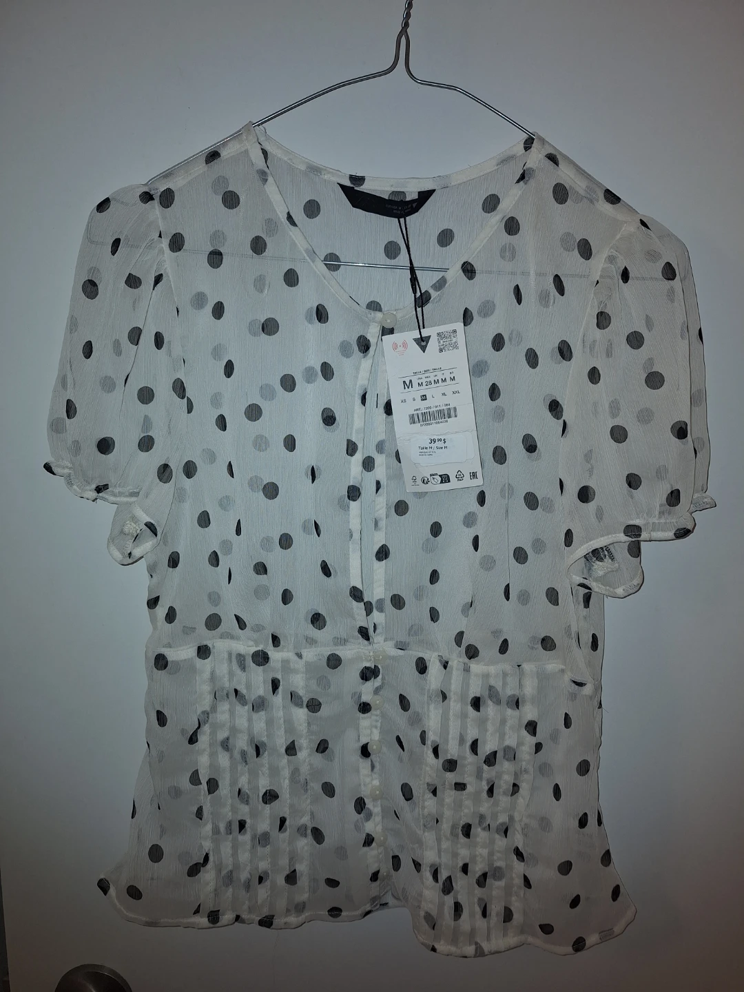 Zara Polka Dot Georgette Top