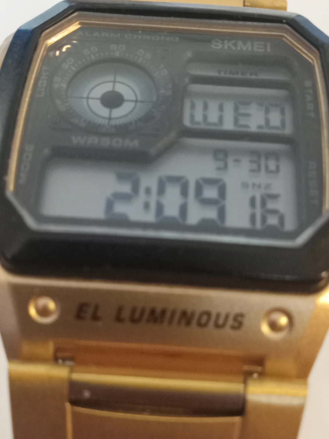 SKMEI Gold Tone Digital Dual Time Watch - photo 5