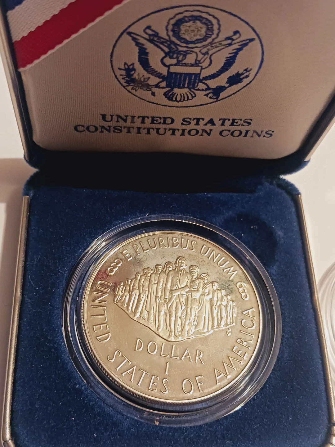 1987 U.S. Constitution 200th Anniversary Silver Dollar - photo 2