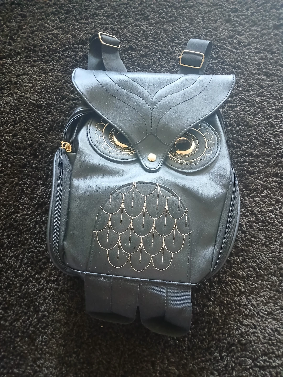 Black Owl Design Backpack
