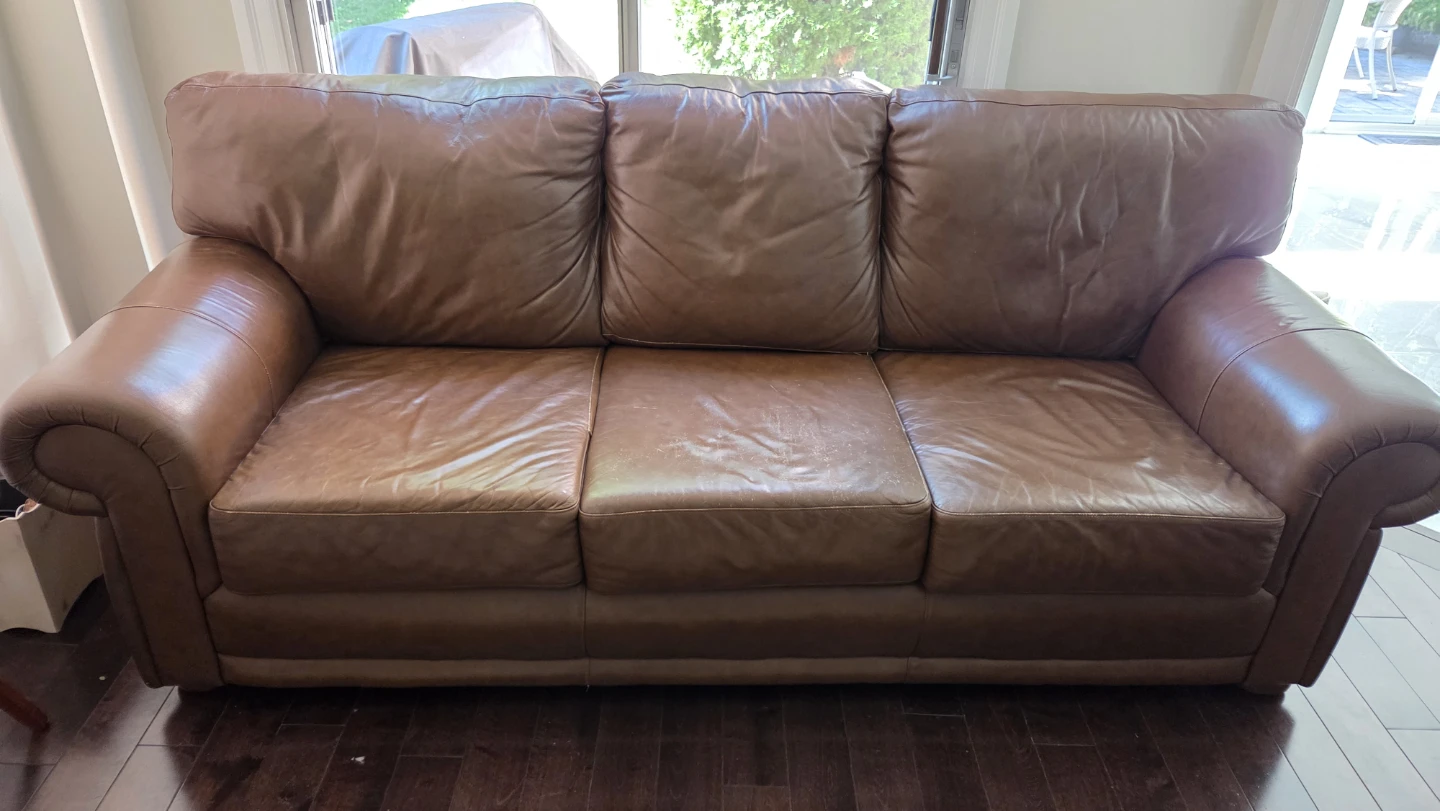 Custom made Leather Sofa and Love Seat - photo 2