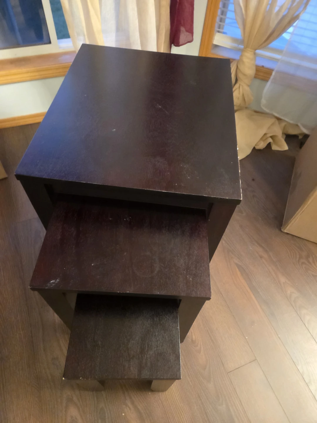 Quick Sale: 3-Piece Wood Nesting Tables – $20 - photo 3