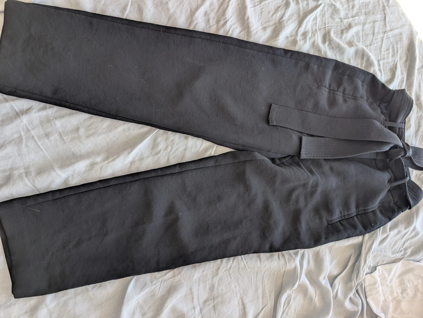 Wilfred Black Tie-Waist Trousers Size 2