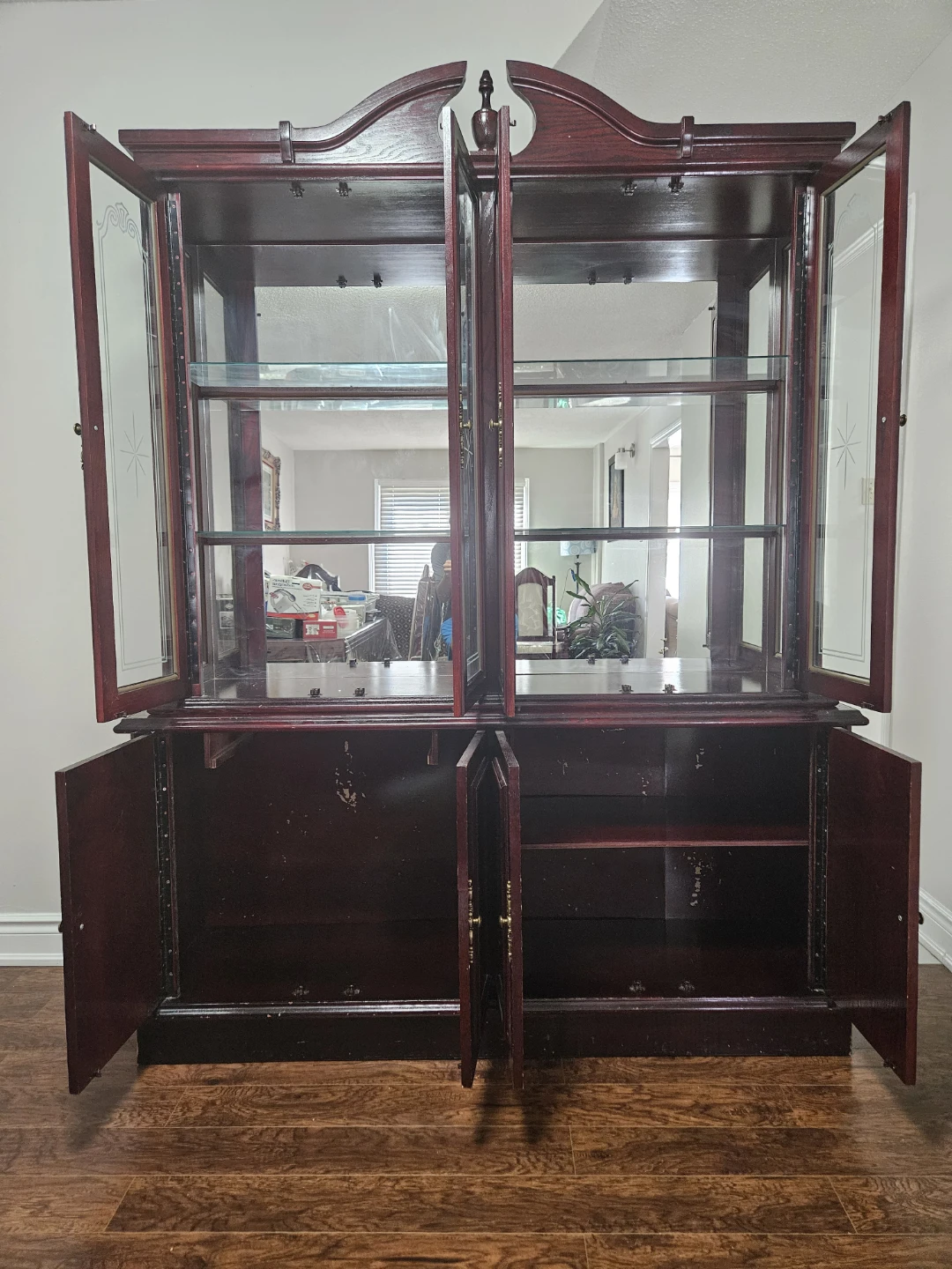 Dark wood china cabinet - photo 2